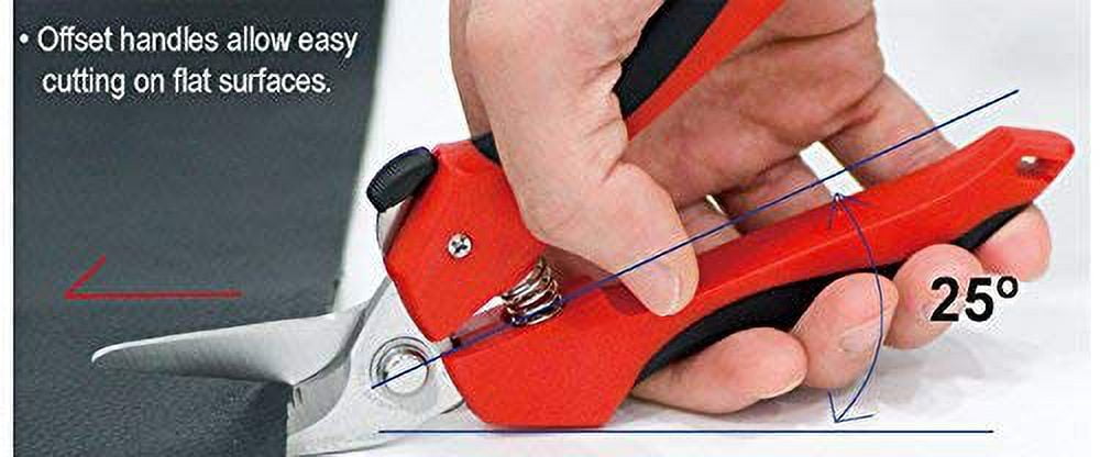 Ascend Tools 7-1/2 inch Medium Duty Professional Spring Loaded Multipurpose Straight Edge Shears