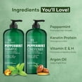 thumbnail image 2 of Botanic Hearth Peppermint Oil Shampoo and Conditioner Set with Keratin, Sulfate-Free Hair Care for Men and Women, 16 fl oz Each, 2 of 9