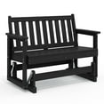 thumbnail image 7 of LOYALICE Outdoor Glider Rocking Chair,2 Person Bench Swings for Outside,HDPE All-Weather Resistant 2-Person Loveseat, Patio Glider with 660LBS Capacity for Backyard Garden Porch, Black, 7 of 7