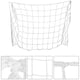 thumbnail image 4 of portería de fútbol duradera, piezas de repuesto, de polietileno, fútbol para entrenamiento, partido, competición, adultos m Sunnimix Red de portería de fútbol, 4 of 8