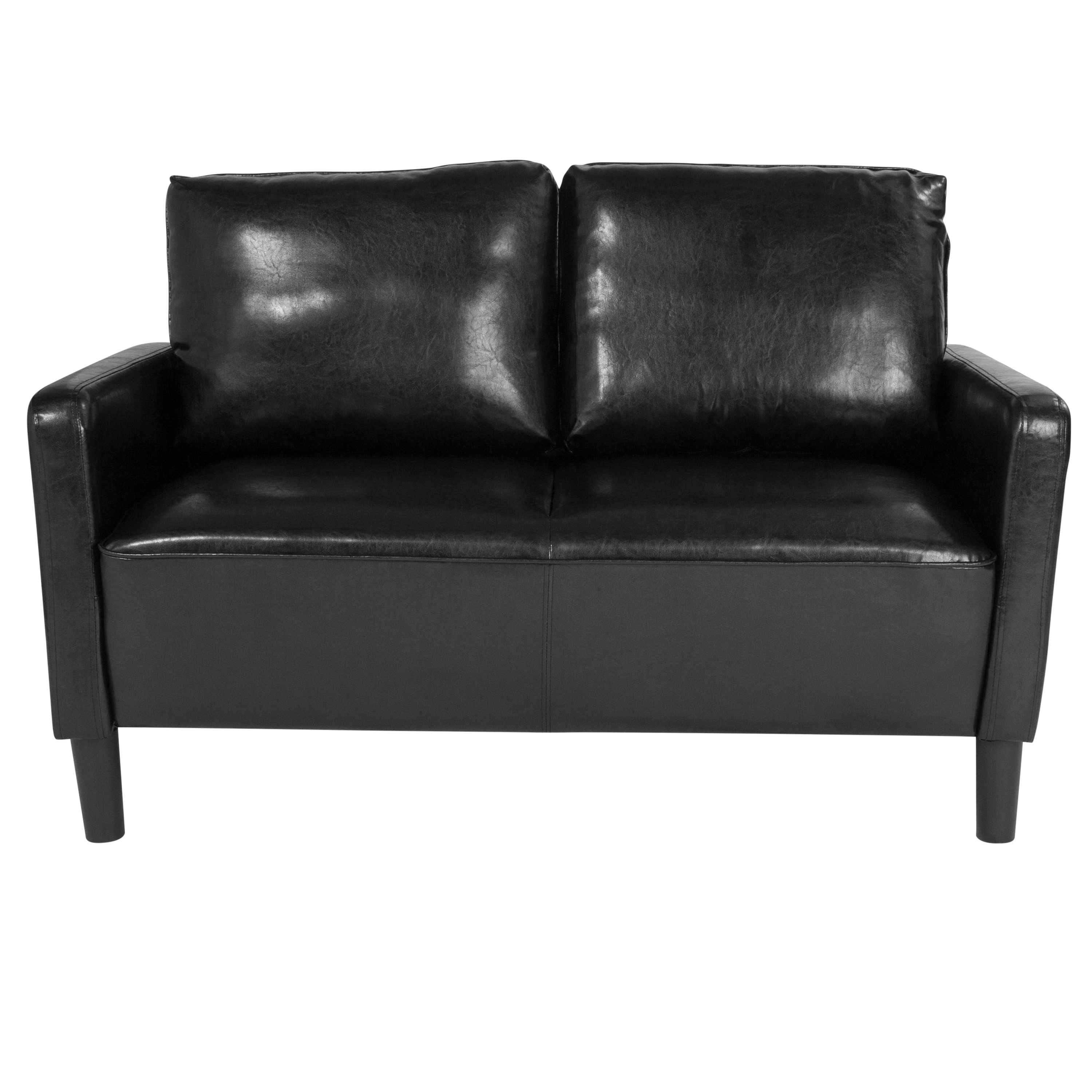 Flash Furniture Washington Park Upholstered Loveseat in Black LeatherSoft - image 5 of 5