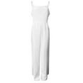 thumbnail image 4 of Jumpsuits For Women Casual With Sleeves Dressy Wedding GuestWomen's Casual Solid Color Long Playsuit Loose Lady Pearl Suspender Jumpsuit White XXL, 4 of 4