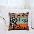 thumbnail image 6 of PEIBang Fall Pumpkin Home Sweet Home Throw Pillow Covers,18 x 18 Inch Autumn Grateful Blessed Harvest Floral Decorations for Sofa Couch, 6 of 6