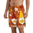 thumbnail image 2 of Naloa Happy Thanksgiving Three Gnomes Men's Beach Shorts, Surfing shorts, Swim trunks, Quick Dry Swim Trunks for Surfing Beach Fun - X-Large, 2 of 9