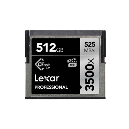 Lexar Lexar Media - Lexar 512GB Professional 3500x CFast 2.0 Memory Card LC512CRBNA3500