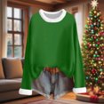 thumbnail image 4 of cocolona Womens Fall Tops Winter Fleece Warm Long Sleeve Shirts Fashion Solid Color Pullover Dressy Casual Blouses Christmas Gifts, 4 of 6