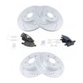 thumbnail image 1 of Front and Rear Performance Brake Pad & Rotor Kit Brake Pads Brake Rotors Set Ceramic Premium G-Coated Compatible with 2013-2016 Ford Escape 2014-2018 Transit Connect, 1 of 4