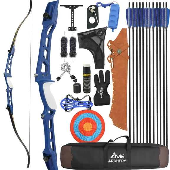 AMEYXGS Qingyun Recurve Bow 66" 14lbs Detachable Archery Set