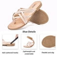 thumbnail image 3 of Ataiwee Women's Flat Slide Sandals - Casual Multiple Straps Thong Slip on Flat Summer Shoes., 3 of 8