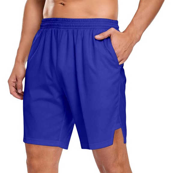 Mens Shorts Casual Solid Color Athletic Shorts Workout Summer Comfort Walking Gym Running