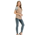 thumbnail image 3 of Tinglu Summer Tunic Tops Women's Comfy T-Shirt Female Top Leopard Sleeve, 3 of 8