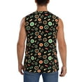 thumbnail image 4 of Xecao Vector Retro Music Print Men's Tank Top: Sleek Sleeveless Tee for Casual Sports and Beach Occasions-Large, 4 of 7