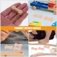thumbnail image 3 of 20pcs Wooden Dog Bone Track Connector Wooden Train Connector Pieces Train Track Adapter Connector, 3 of 8