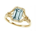 thumbnail image 2 of Star K� Octagon Emerald Cut 8x6 Genuine Aquamarine Vintage Look Split Shank Ring, 2 of 9
