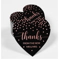 thumbnail image 2 of Inkdotpot Real Rose Gold Foil Thanks From The New Wedding Tags Favor Hang Paper Tags 50 Pieces, 2 of 6