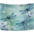 thumbnail image 2 of FREEAMG Dragonflies Watercolour Tapestry Hippie Wall Hanging Tapestries Aesthetic Decorative for Living Room Bedroom Ceiling 80x60In, 2 of 7