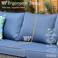 thumbnail image 4 of Ovios 5 Pieces Outdoor Patio Furniture All-Weather Wicker Conversation Set Outside Rattan Sectional Sofa with Cushions for Balcony, 4 of 10
