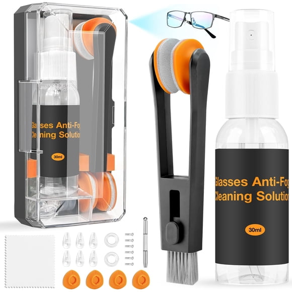 Kit limpiador de gafas Ordilend, antivaho, con paño