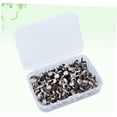 thumbnail image 3 of 200pcs Brass Fasteners Metallic Bra OffiBrads Prong Fasteners Mini Brads for Crafts Brad Fastener Metal Paper Fasteners Pointy Handicrafts Pearl Stud Two-Legged Nails Silver, 3 of 5