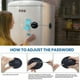thumbnail image 2 of 6 Pcs Cabinet Locks with Combination Fridge Lock Combo Child Safety Combination Lock with 6 Screwdrivers (Black), 2 of 5
