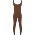 thumbnail image 3 of Haitryli Men's One Piece Athletic Unitard Full Body Jumpsuit Spandex Dancewear Catsuit Tank Rompers Brown XL, 3 of 7