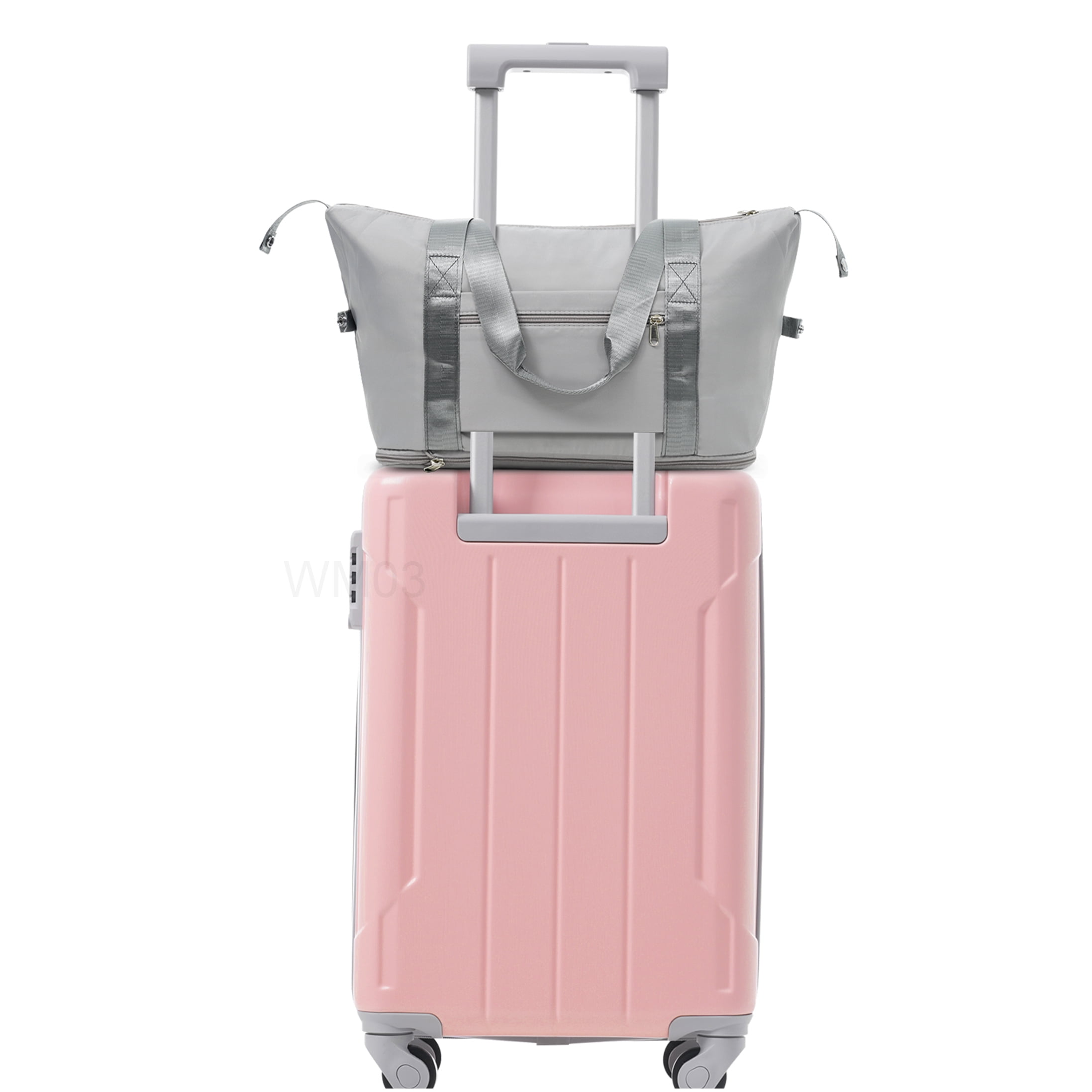 Lightweight Hardshell Carry On Luggage 3-Piece Set with 360° Spinner Wheels, Pink TSA Lock Suitcase