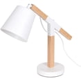 thumbnail image 4 of Oumilen Wood Swing Arm White Bedroom Desk Lamp with Adjustable Head, 4 of 7