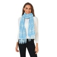 thumbnail image 2 of FORMRS Womens Scarf Winter Soft Long Big Warm Shawls Wrap Tassel Scarves, Snowflake Pattern, 2 of 9