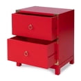 thumbnail image 3 of Pemberly Row Set of 2 Contemporary 2-Drawer Accent Chests In Red, 3 of 9