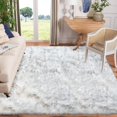 thumbnail image 1 of LAICAIW Room Rugs 10x12 White and Grey Tips Fur Rug for Sofa Floor Faux Sheepskin Rug Fluffy Rug Shaggy Rug for Bedroom Fuzzy Rug for Entertainment Room Rectangle Rug, 1 of 6