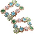 thumbnail image 2 of Miangastore 2pcs Rhinestone Flower Crystal Jewelry for Bridal Shoe Clips, 2 of 9
