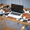 thumbnail image 3 of Long Mouse Pads for Desk,White Leopard Basketballs Pattern Desk Mats on Top Of Desks, Desk Mouse Pad Extra Large with 3mm Non-Slip Base and Stitched Edge for Gaming,Office,Work,Home 35.4"x15.7", 3 of 6