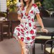 thumbnail image 3 of Balery Christmas Hat Vestidos sueltos de manga corta para mujer, vestidos de verano 2025, vestidos casuales de corte A con vuelo., 3 of 6