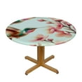 thumbnail image 3 of PIKWEEK  Spring Hummingbirds Round Fitted Tablecloth with Elastic Edge  Fitted Table Cloth for Round Table Circular Table Cover Waterproof Wipeable Round Elastic Table Cloth, 3 of 7