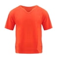 thumbnail image 4 of Cotton Linen T Shirts for Man 2026 Summer Casual Lightweight Relaxed Fit Short Sleeve V Neck Beach Shirt, 4 of 4