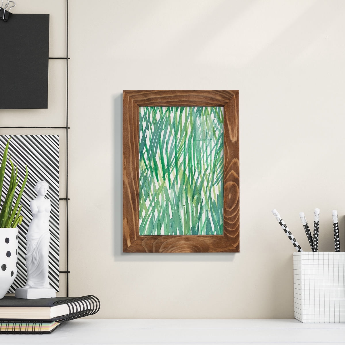 Just Grass I - Framed Print w/glass - Walnut