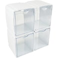 thumbnail image 3 of deflecto Next Gen Interlocking Tilt Bin, 4 5/8 x 4 7/8 x 5 1/2, White/Clear, 3 of 4