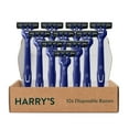 thumbnail image 1 of Harry's Disposable Razors for Men - Triple Blade Disposable Razors for Convenient Shaving - Eco-Friendly - Lubricating Strip - Skin-Friendly - Value Pack - 10 Count, 1 of 5