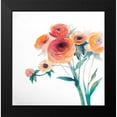 thumbnail image 2 of Atelier B Art Studio 15x15 Black Modern Framed Museum Art Print Titled - Watercolor Flowers, 2 of 5