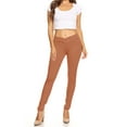 thumbnail image 4 of Women's Mid-Rise Seagull Shaped Skinny Ponte Pants with Elastic Waistband, 4 of 6