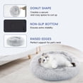 thumbnail image 4 of Cama para perros FluffyDream Donut Calming Peluche para perros, color gris, 4 of 6