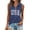 01-Dark Blue, variant on KHONTS Women's Quarter Zip Golf Shirts USA Printed Independence Day Sleeveless T-Shirts Casual Summer Tops 01-Blue XL