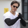 thumbnail image 3 of Mangas de brazo para hombres y mujeres, mangas de compresión refrescantes para ciclismo, baloncesto, código XL blanco,, 3 of 5