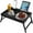 Black, variant on Bed Tray Table with Handles Folding Legs Bamboo Breakfast Food Tray with Media Slot for Platters,Laptop Desk,Snack,TV Tray Kitchen Serving Tray