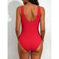 thumbnail image 6 of Sociala Womens Tummy Control 1 Piece Monokini Swimwear Zipper Backless Swimsuit, 6 of 6
