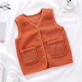 thumbnail image 2 of Toddler Kids Sherpa Fleece Vest Baby Girl Lightweight Fuzzy Warm Waistcoat, 2 of 3