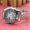 thumbnail image 6 of Joernso Men Hand-Winding Skeleton Automatic Mechanical Stainless Steel Sport Wrist Watch, 6 of 7
