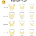 thumbnail image 2 of 48 Pcs Gold Butterfly Decorations 4 Styles 3 Sizes, 3D Butterfly Wall Decor Gold Party Decorations, Removable Wall Stickers for Kids Nursery, Wedding, Flower Bouquets, Cupcake Toppers$$Tools, 2 of 7