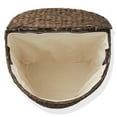thumbnail image 6 of Casafield Half Moon Laundry Hamper with Lid and Removable Liner Bag - Espresso Dark Brown, Woven Water Hyacinth Laundry Basket Sorter for Clothes, 6 of 7
