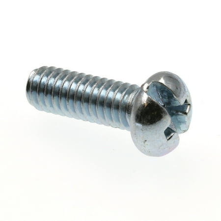

Prime-Line 9003455 Machine Screws Round Head Phillips/Slotted Combination Drive #8-32 X 1/2 in. Zinc Plated Steel 100-Pack